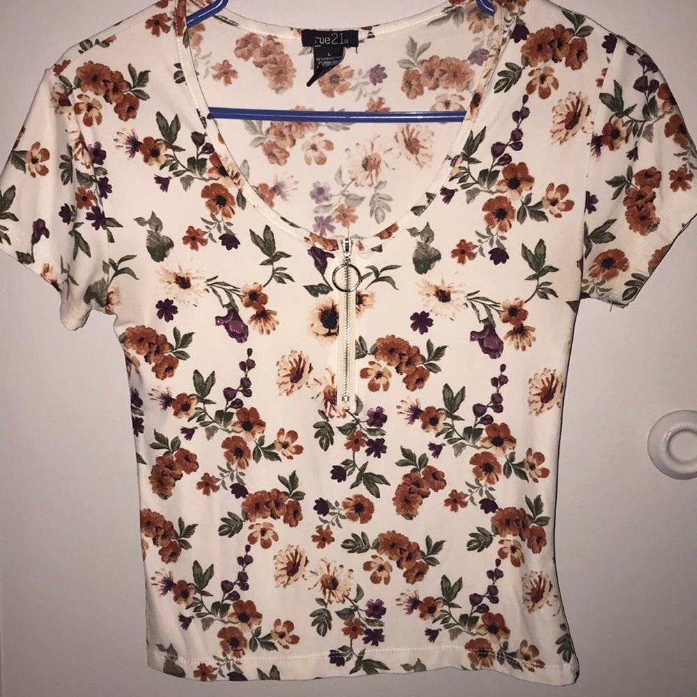 Rue 21 Flowered Crop Top